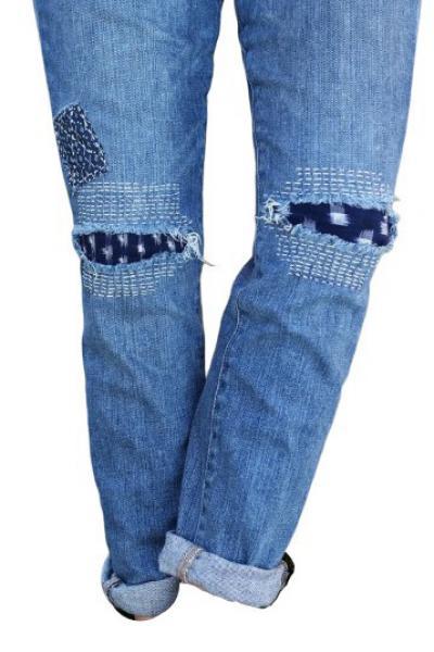Jeans Customization Pants With Knee Patch
